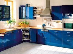 кухня в синем цвете